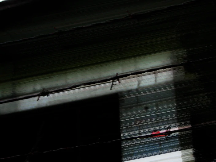 distorted barbed wire